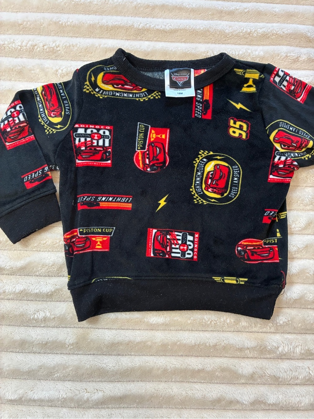 Lightning McQueen Cars 18M Velvety Soft Sweatshirt Disney Pixar